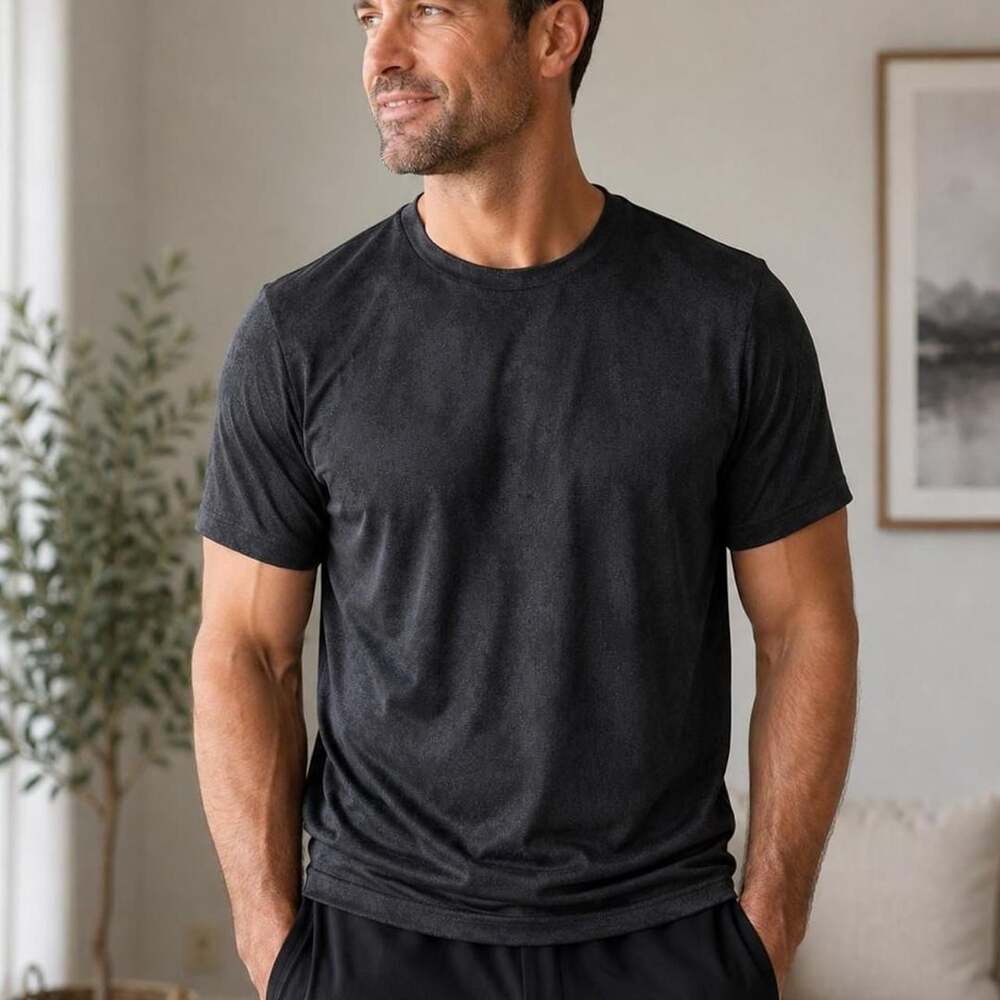 GapFit Athletic Performance T-Shirt Medium Charcoal Black Activewear Workout